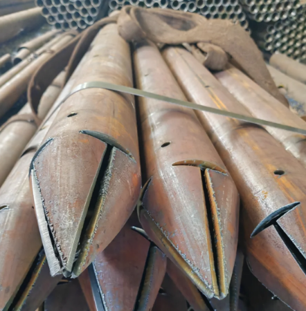 嘉兴出尖打孔加工无缝注浆钢花管注浆管厂家
